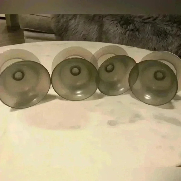 Set of 4 vintage Tupperware pudding dessert cups with base in opaque gray 754-11 - Picture 5 of 7